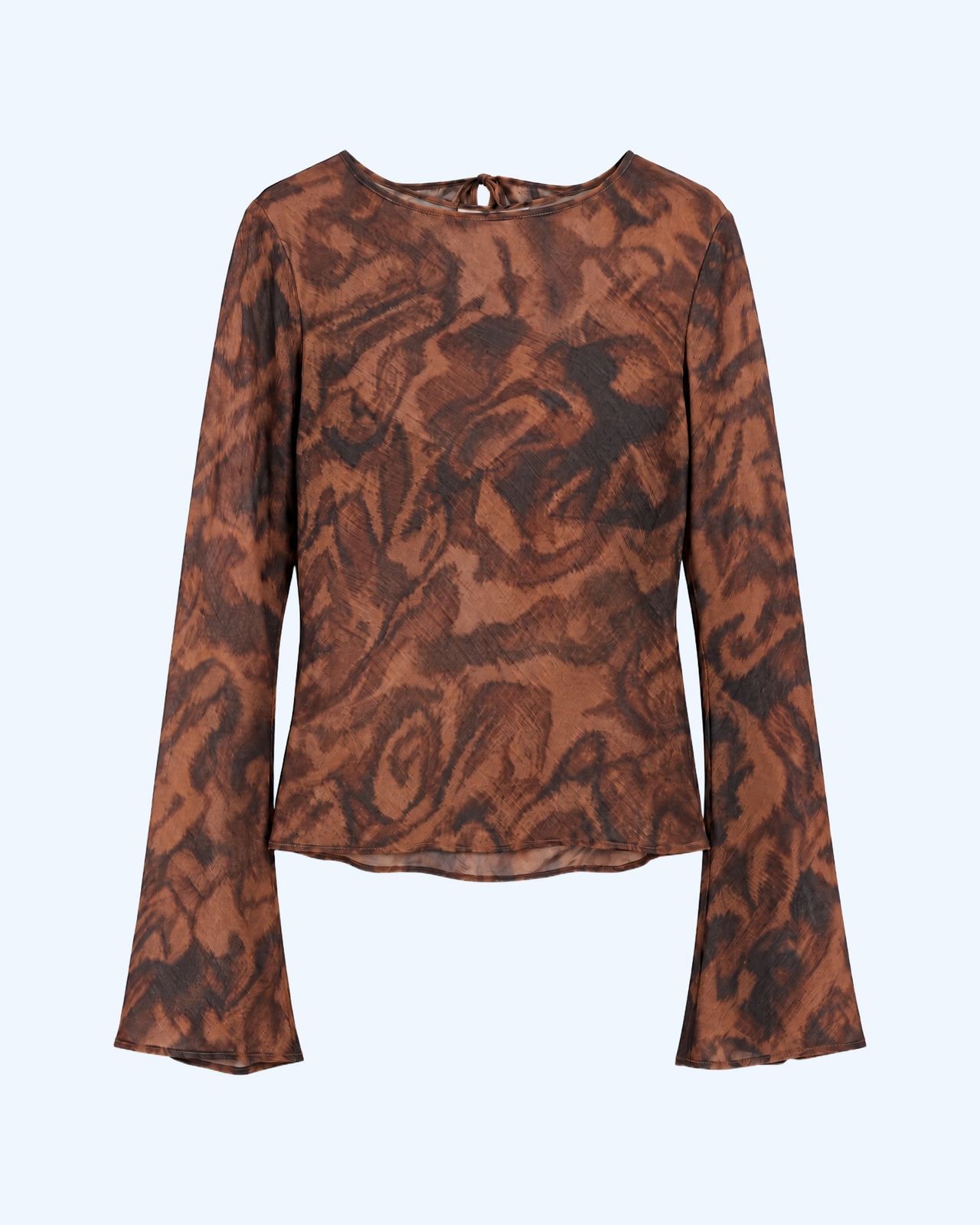 Denver Top In Woodgrain Print
