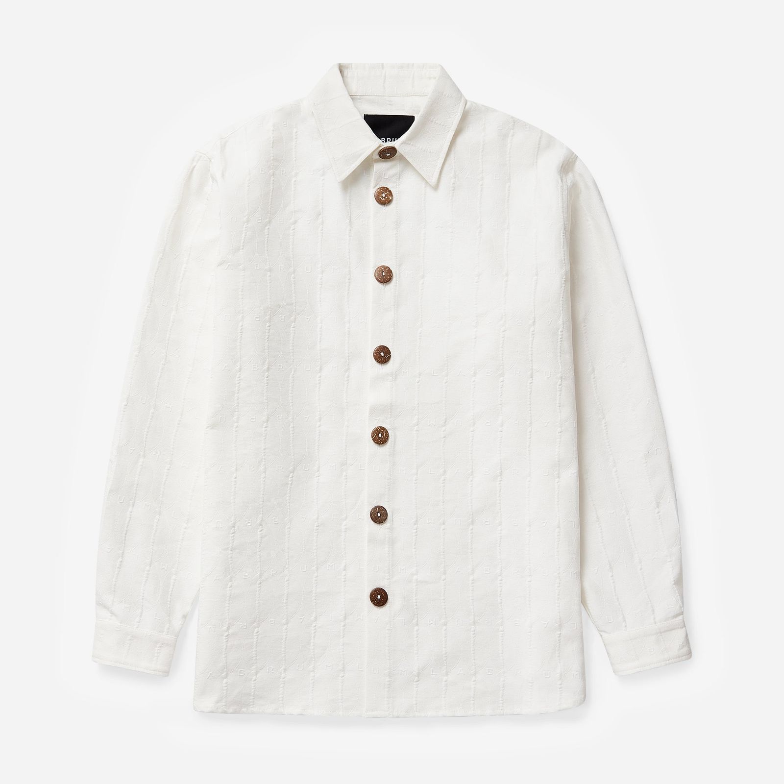 White Jacquard Monogram Shirt