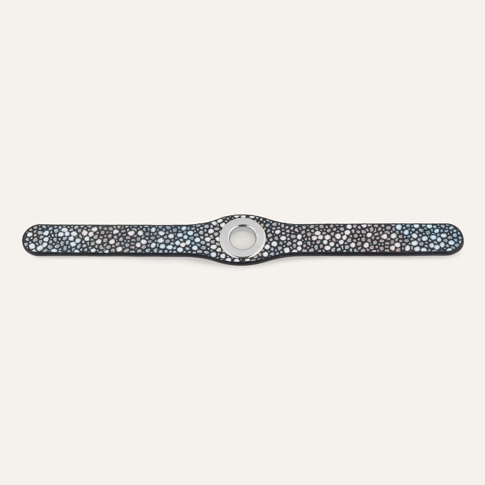 Deco Popper | Multi-Colour Shagreen with Silver hardware
