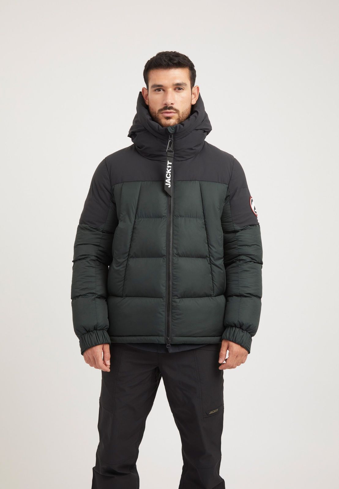 Luna Puffer Jacket Olive Black