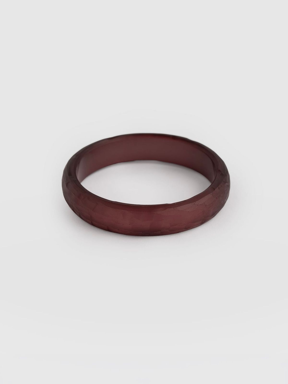 Hammered Bangle - Wine Red
