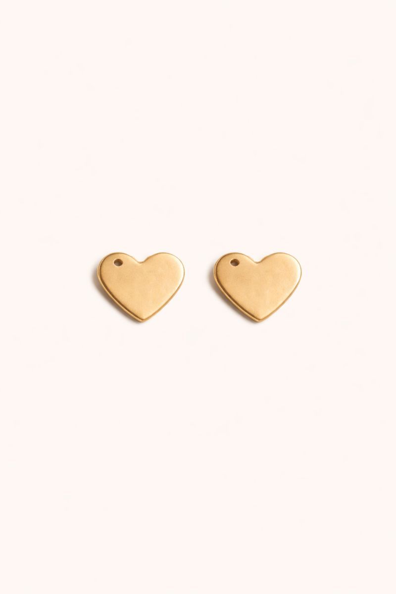 Initial Heart Tag Add On: Gold