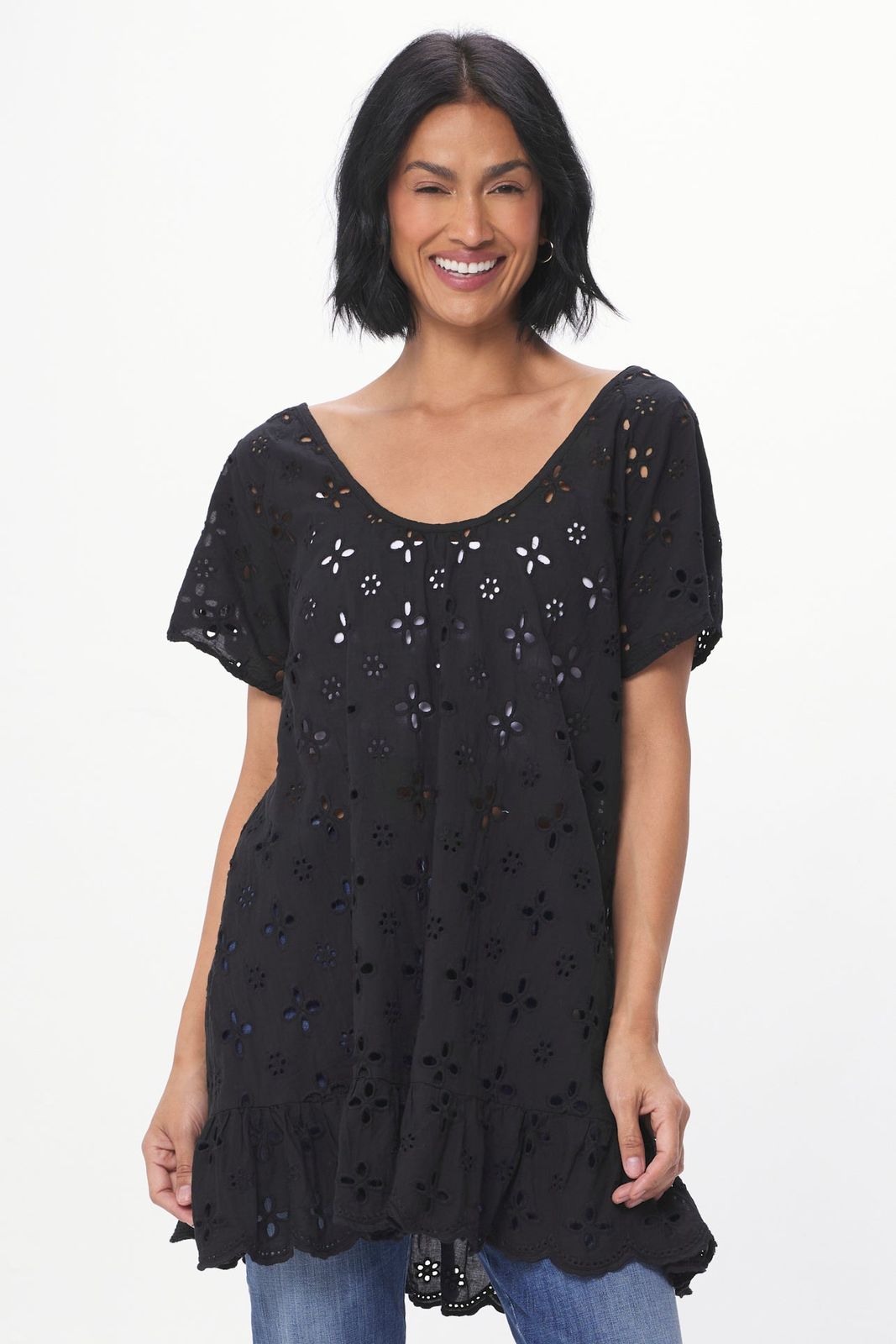 Priya Broderie Anglais Mini Dress