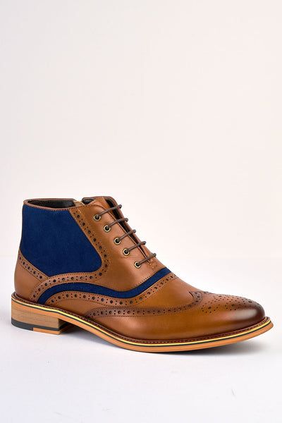 Antonio Boot Tan/Blue