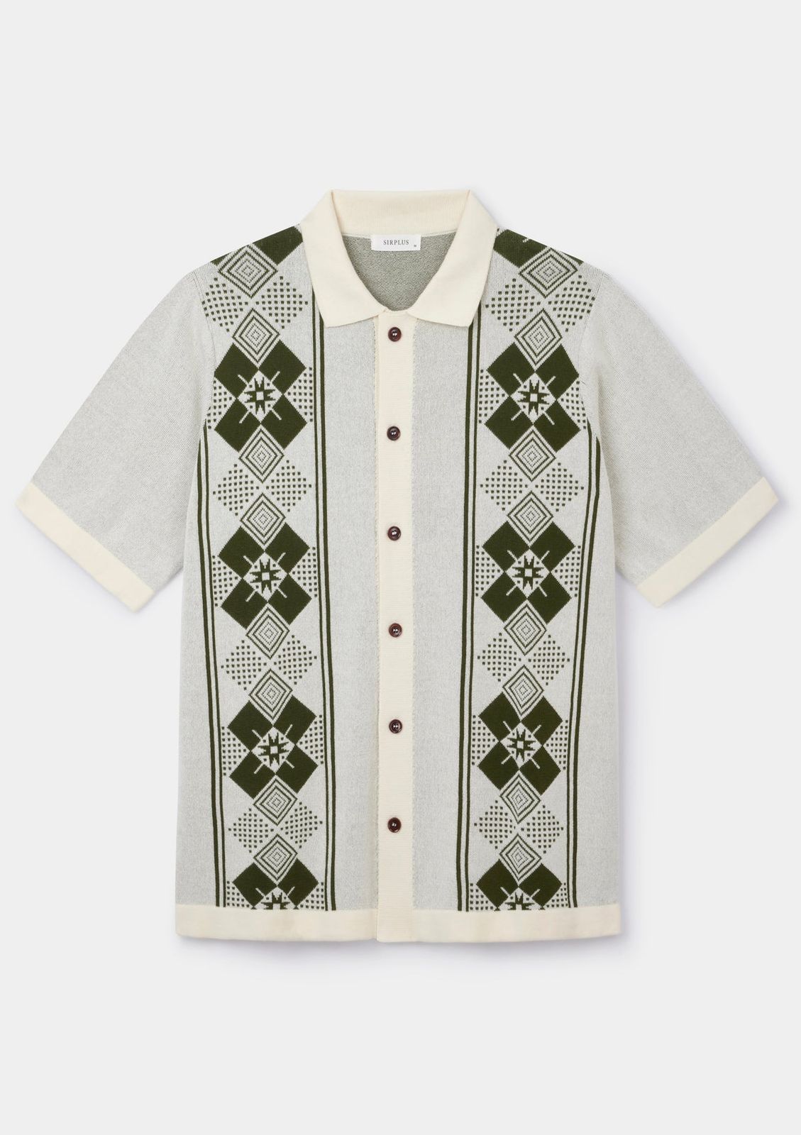 Cactus Green Argyle Jacquard Polo
