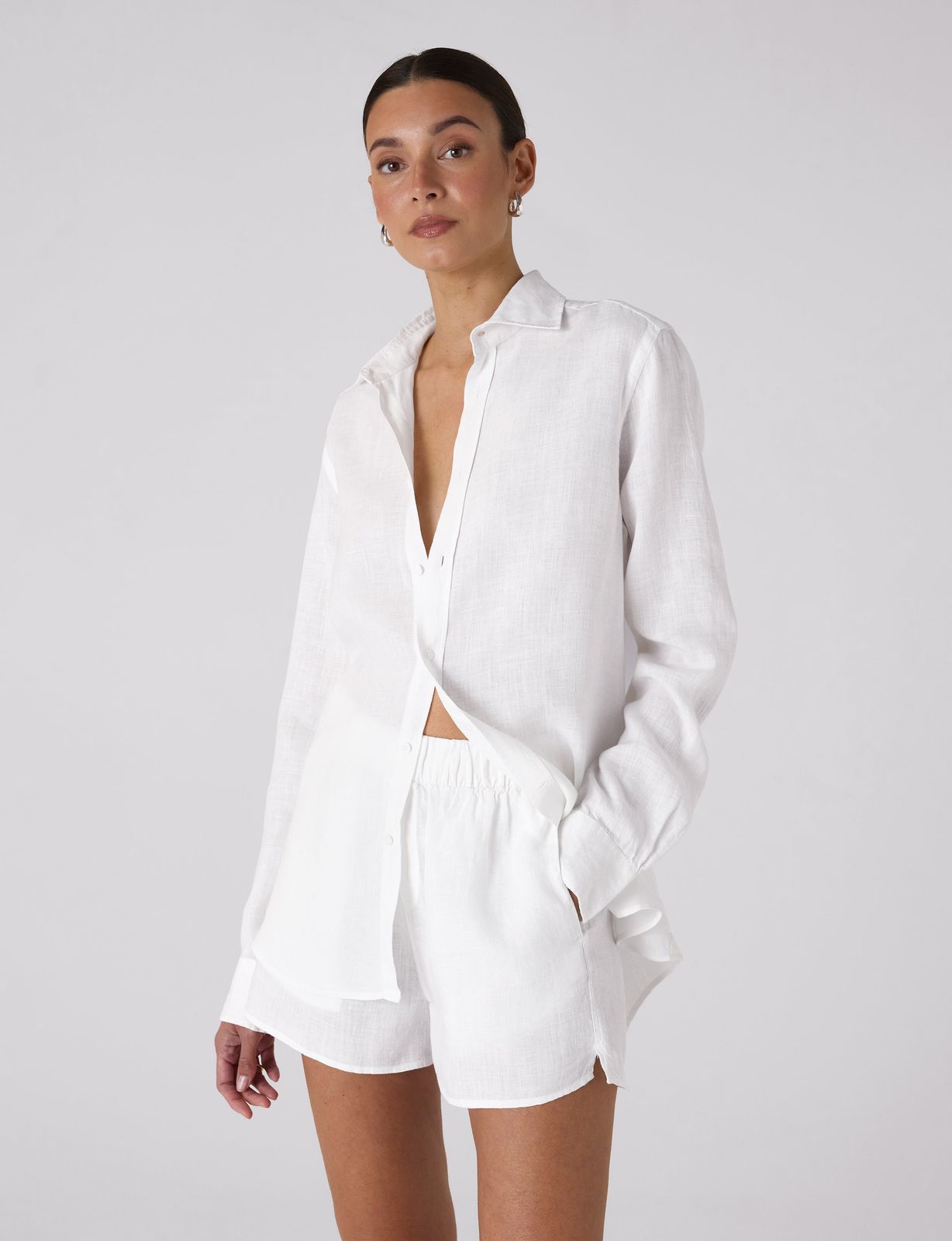 The Set: Linen White Shirt & Boxer