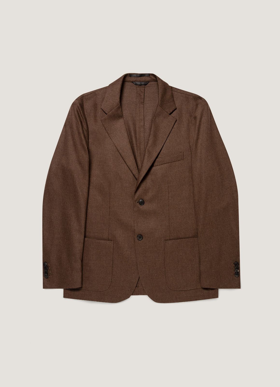 Men's Wool Cashmere Flannel Blazer in Light Brown Melange