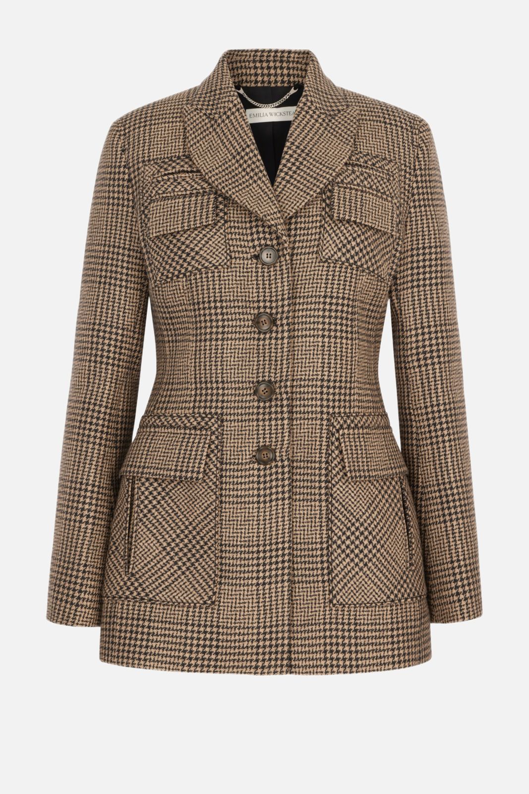 Sorrel Jacket in Black & Camel Prince of Wale Check
