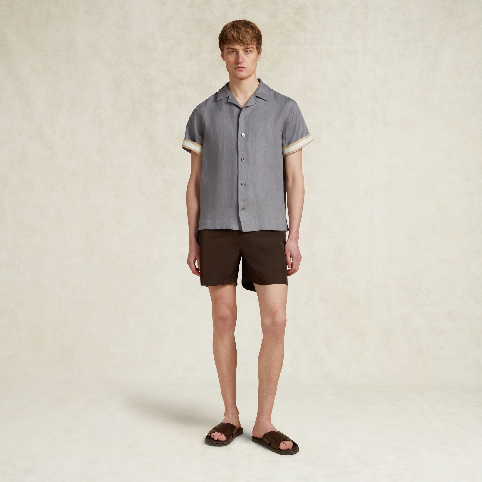 LINEN VALBONNE SHIRT - STEEL BLUE