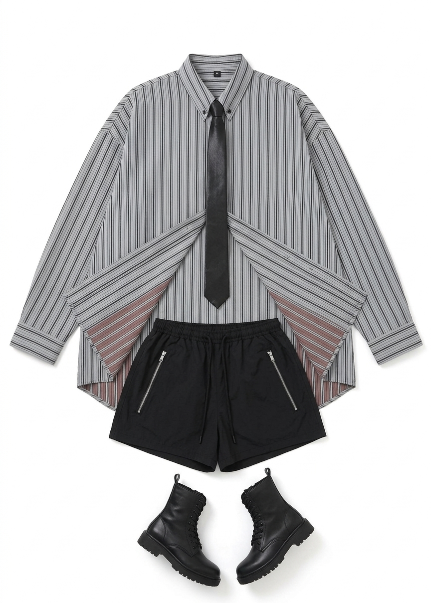 Drimna Shirt - Grey Stripe