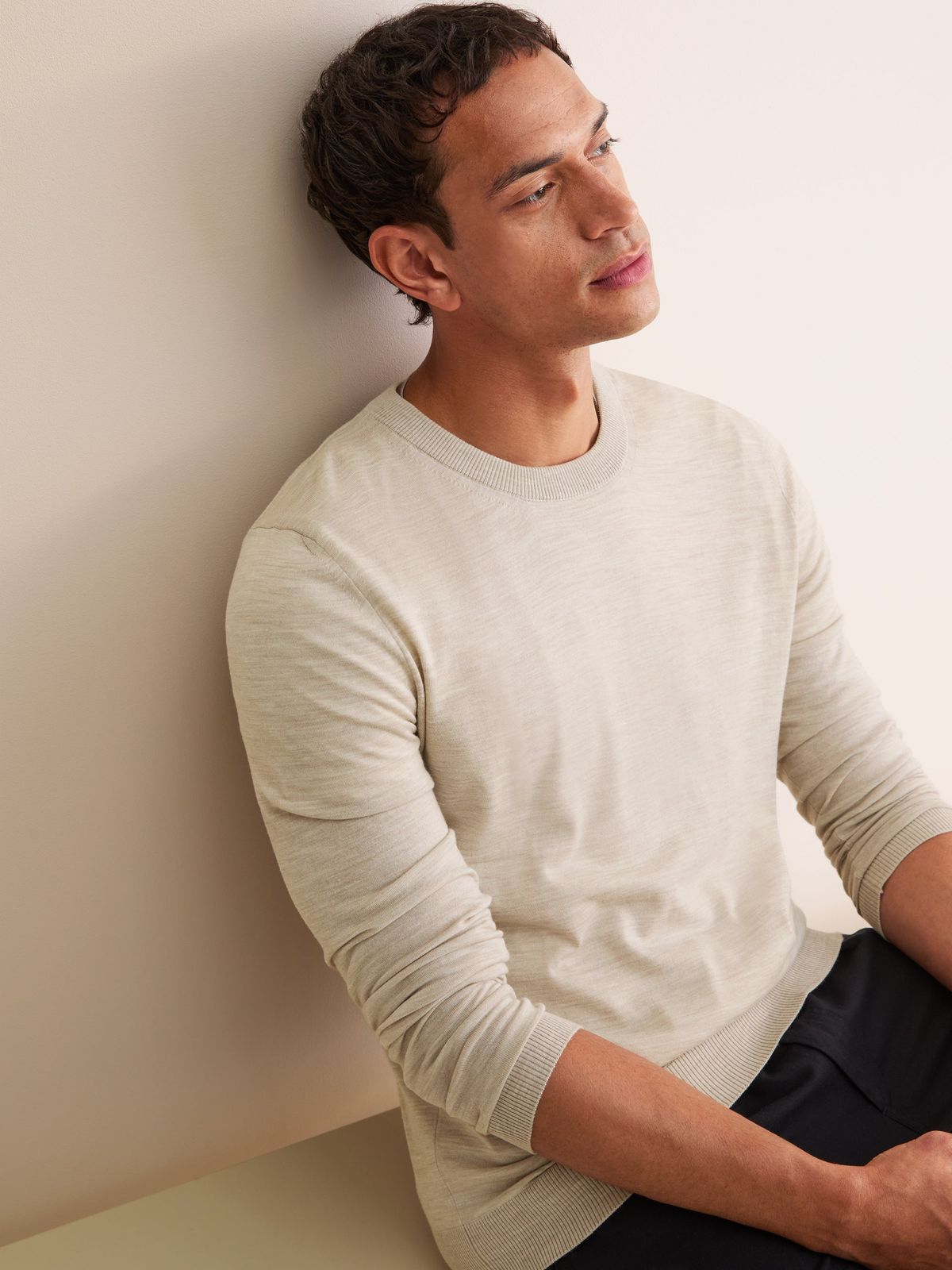 Orson Superfine Merino Wool Sweater Oat