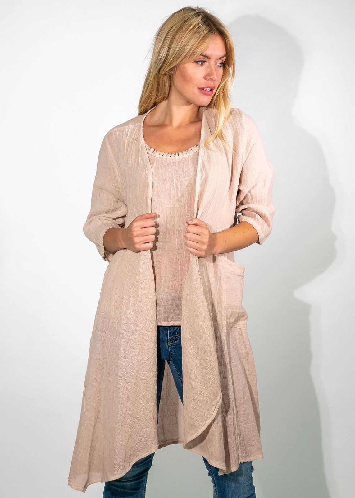 Valor Gauze Linen Long Jacket