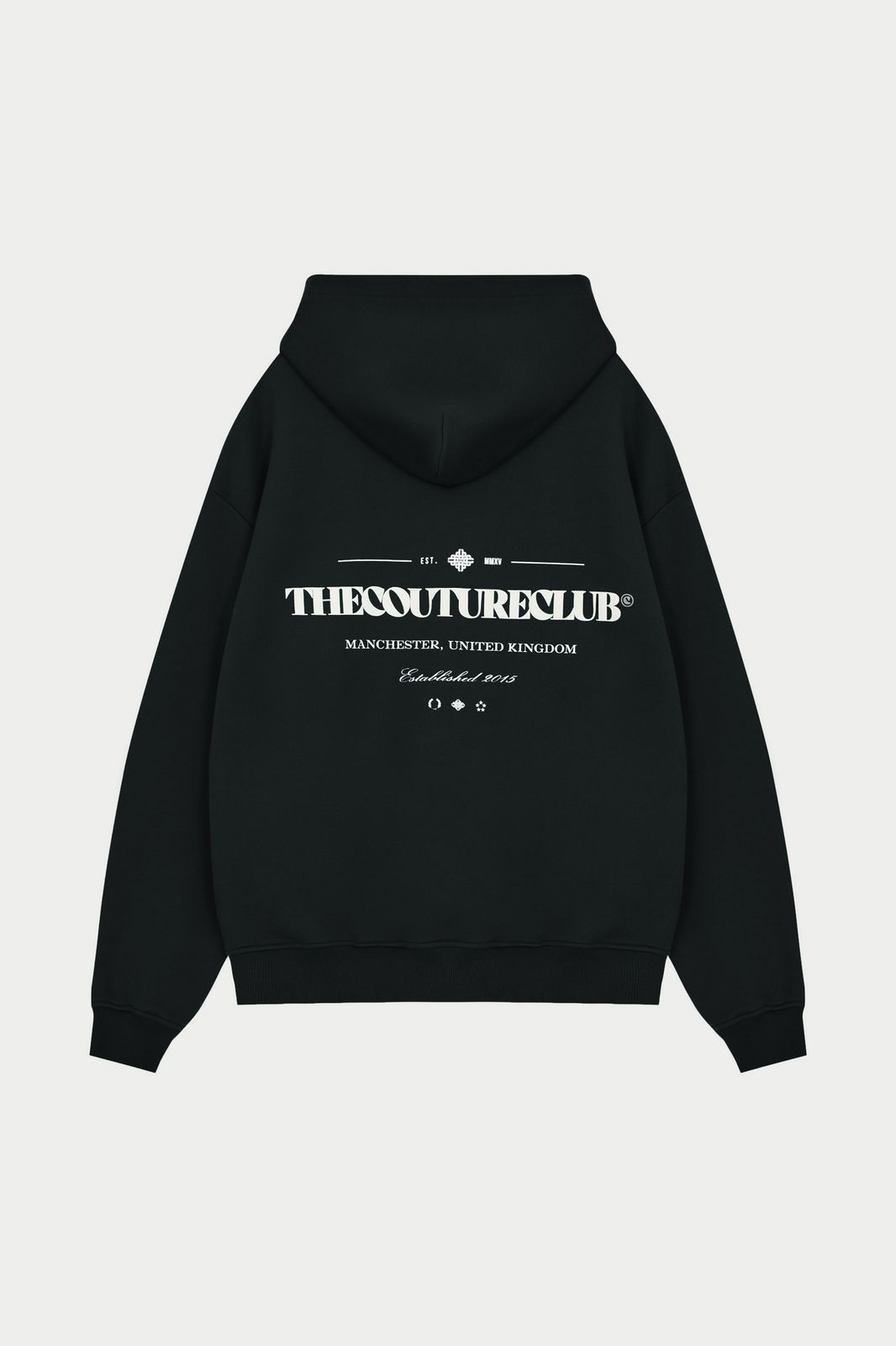 COPYRIGHT MULTI GRAPHIC HOODIE - BLACK