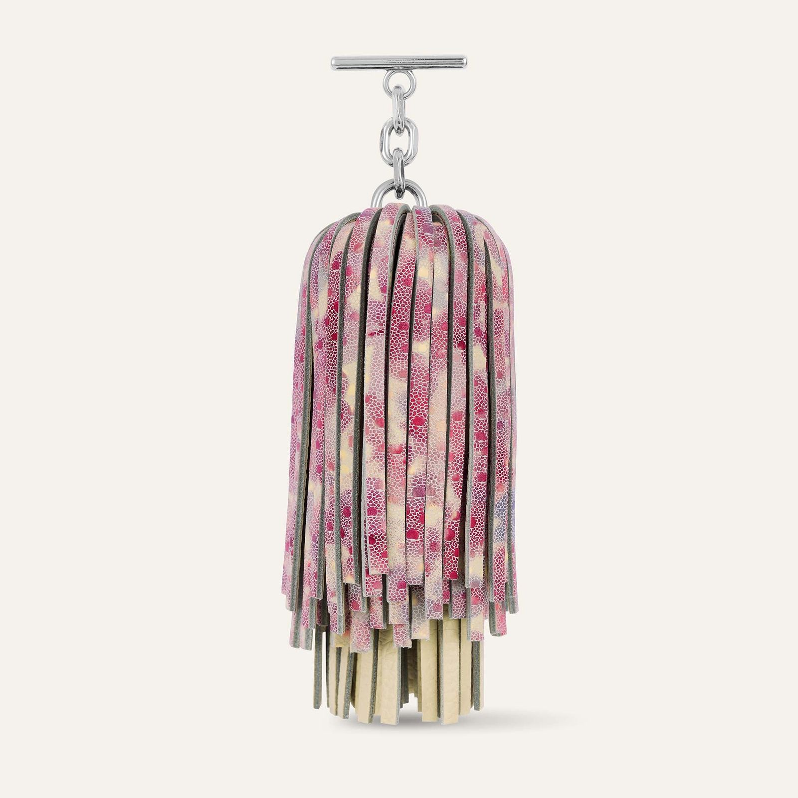 Gemini Pompom | Cherry Blossom Cream with Silver hardware