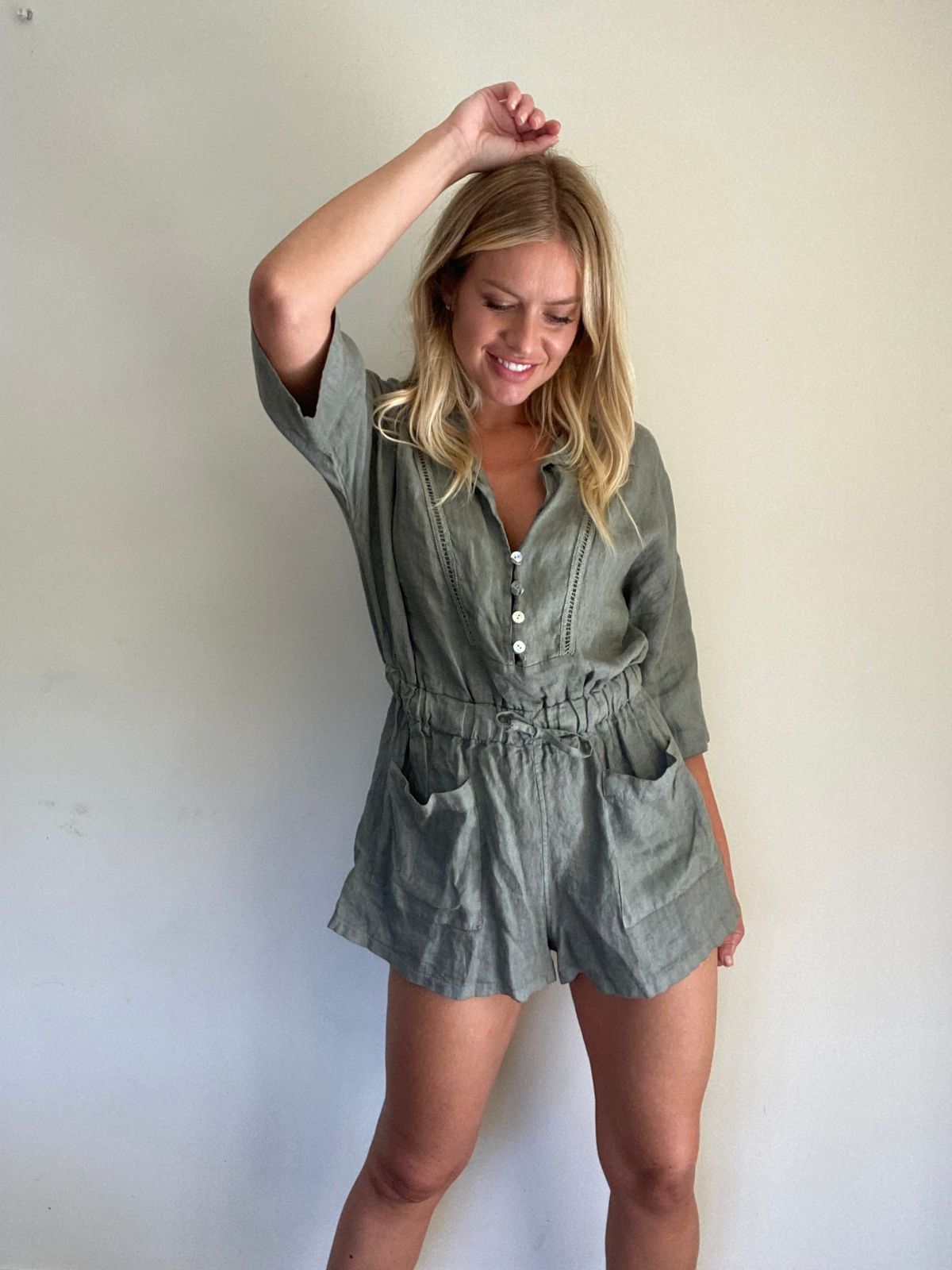 Suzanne Linen Playsuit