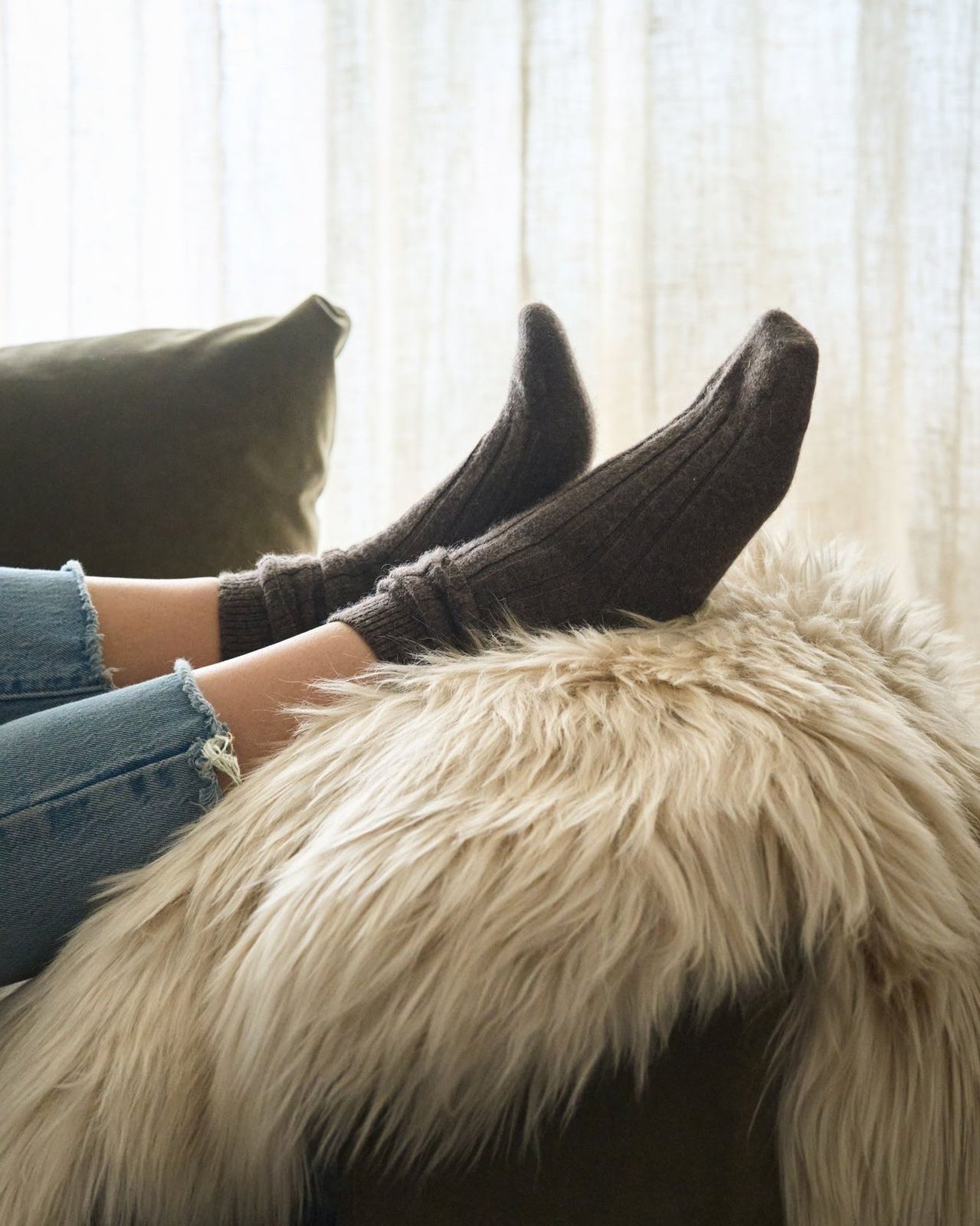 Women's Cashmere Bed Socks - Tornado