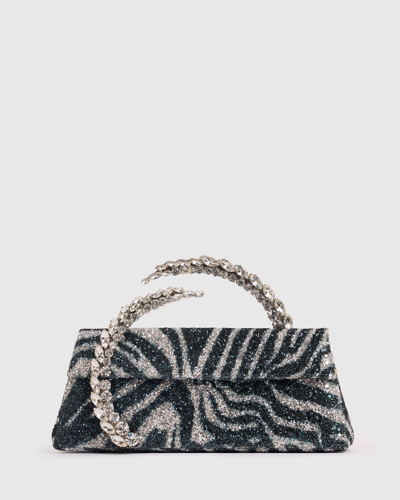 Zebra Glitter Karma Clutch