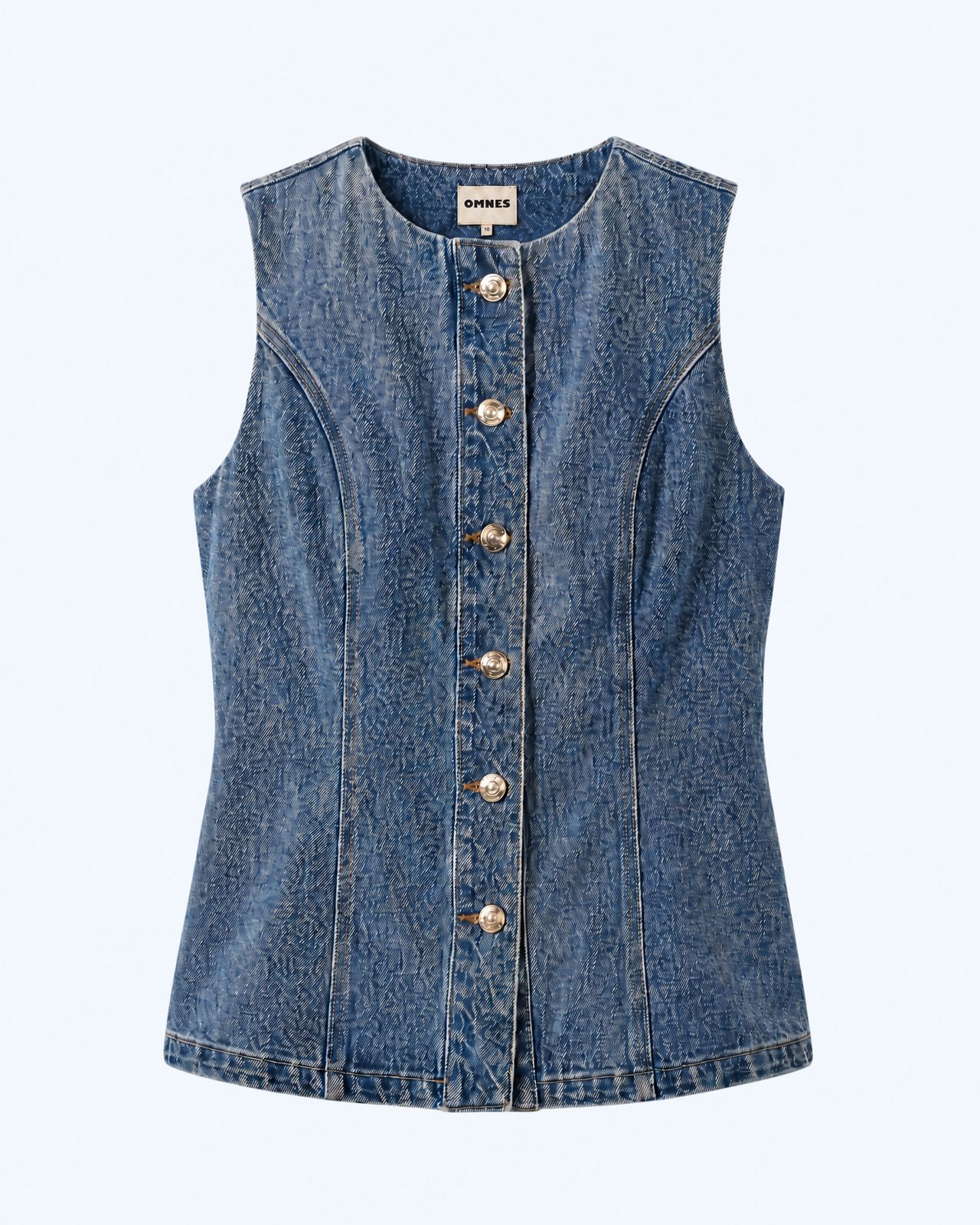 Inez Waistcoat In Light Wash