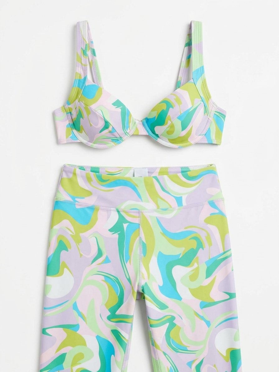 Libby Marble Print Bikini Top
