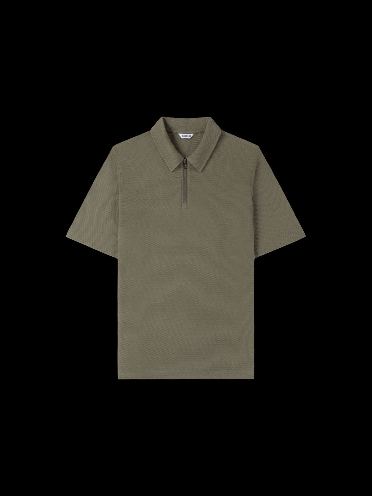 The Textured Zip-Neck Polo