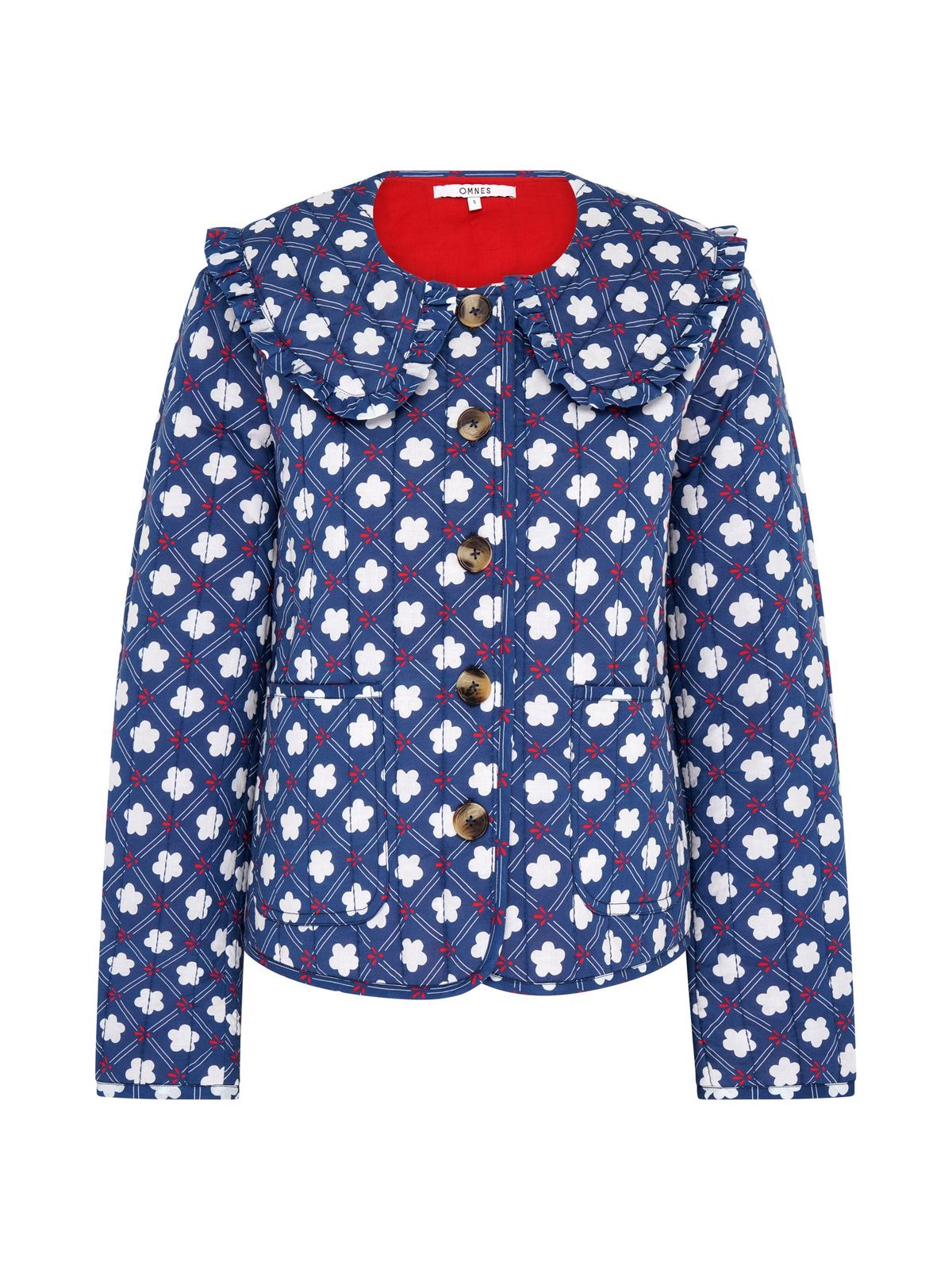 Peggy Quilted Jacket In Floral Check