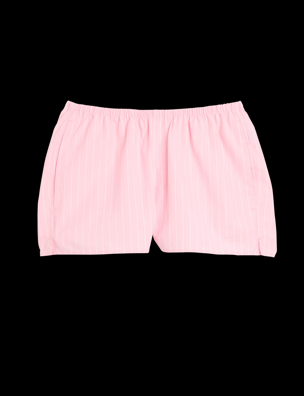 Court Short: Fine Poplin, Light Pink Stripe