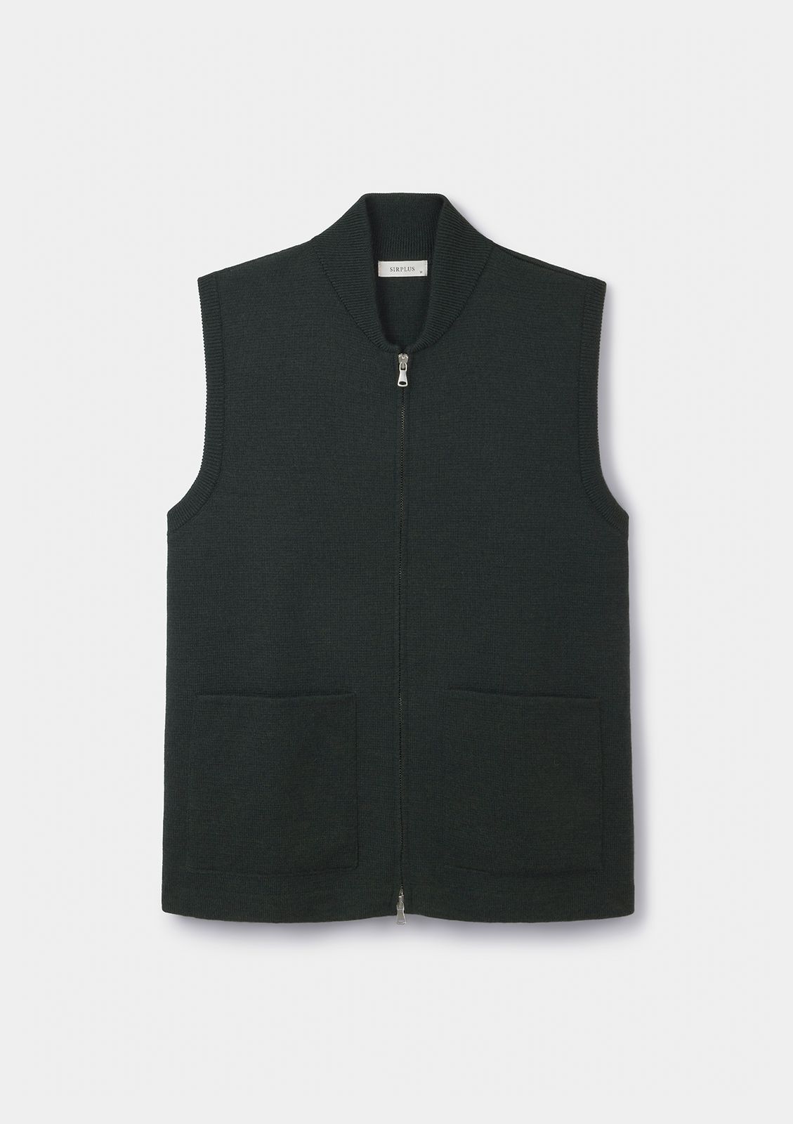 Pine Green Merino Knit Gilet