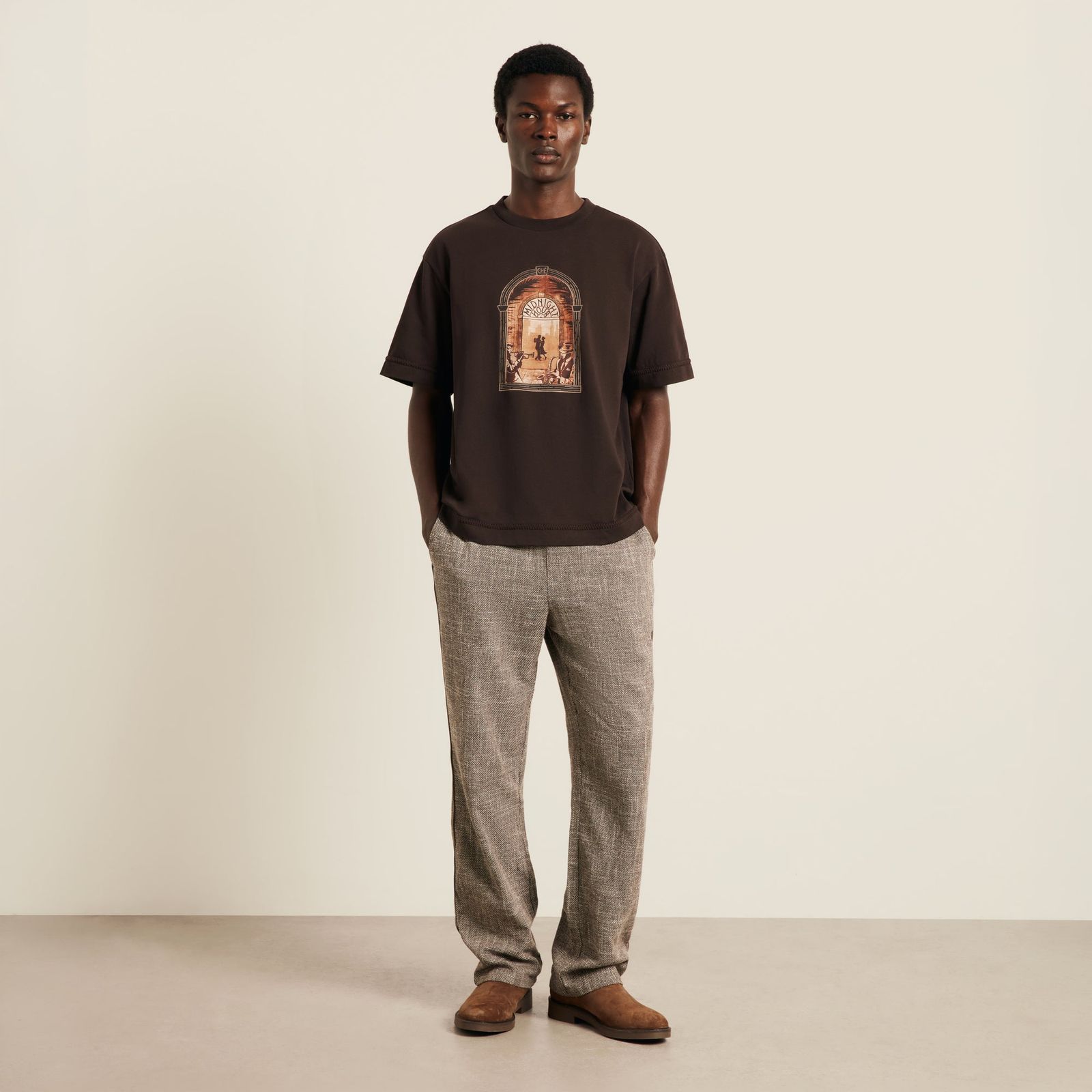 Midnight Arch T-shirt - Chocolate Brown