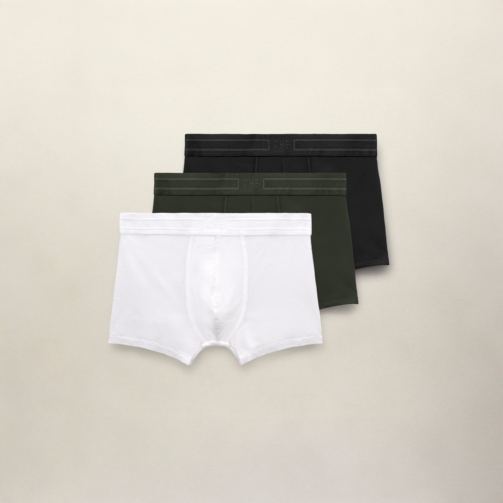 TENCEL™ Modal Boxer Trunk 3 Pack - Mixed Black/ White/ Green