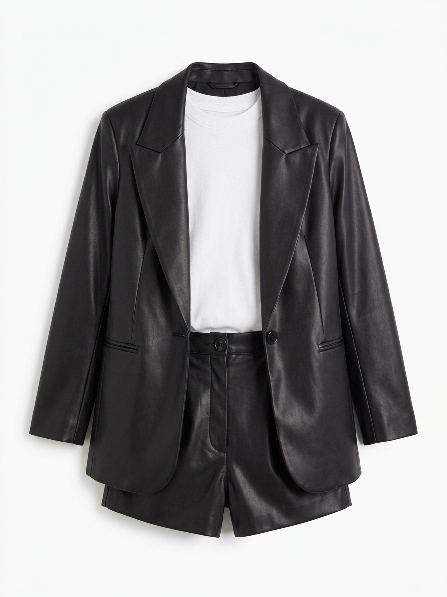 Leather Shorts Black