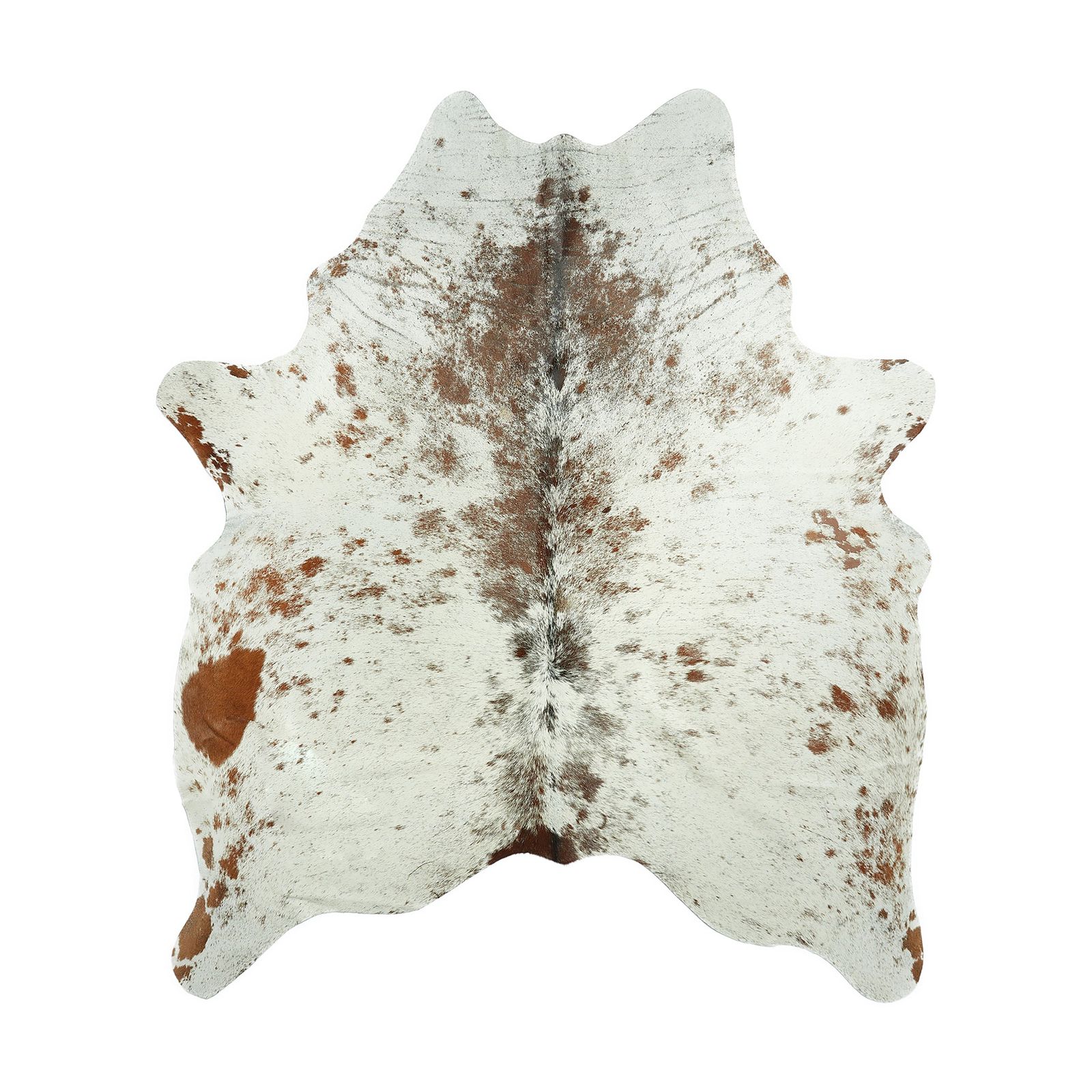 Cowhide Rug - Alpine Brown & White (200cm x 180cm)