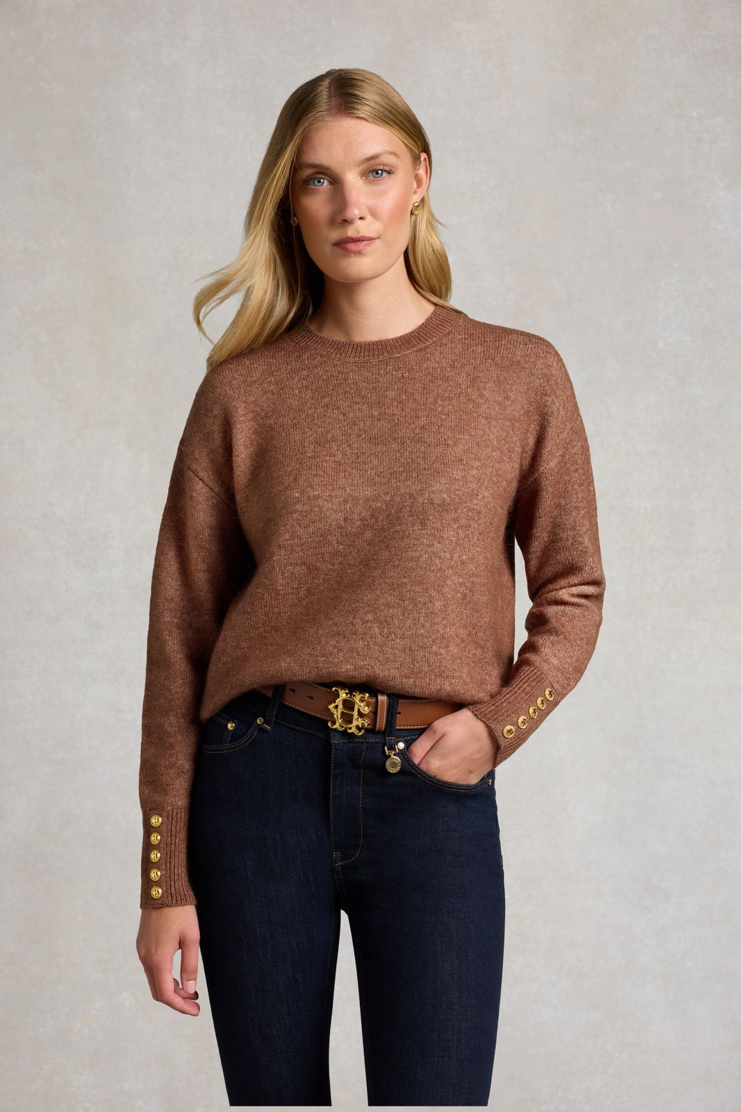 Tori Crew Neck Knit (Latte)