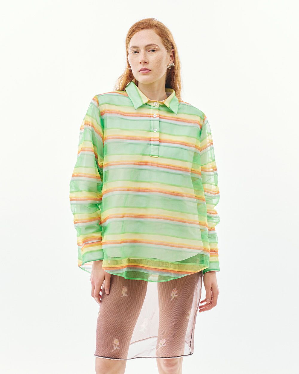 STRIPED POLO TOP