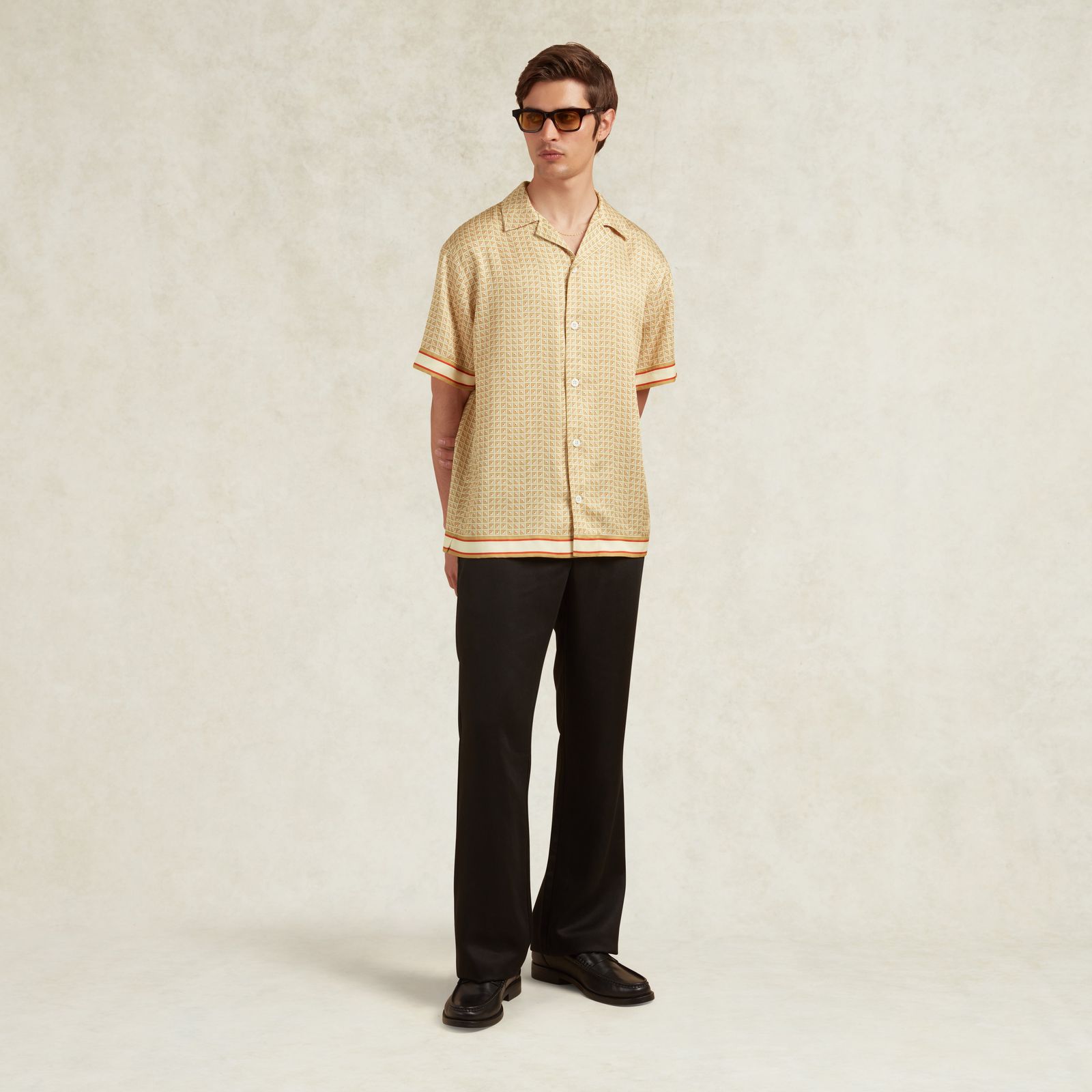 TESSERA PRINTED TENCEL™ SHIRT - GOLD