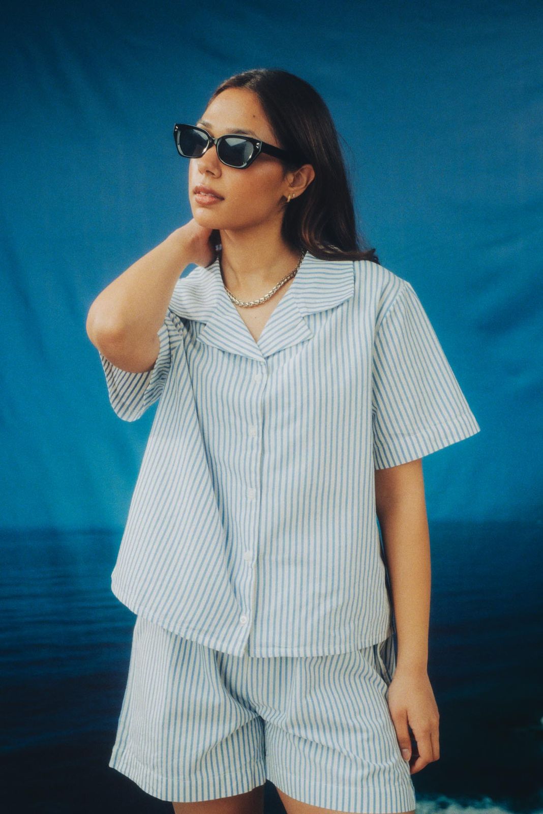 Striped Short PJ Set