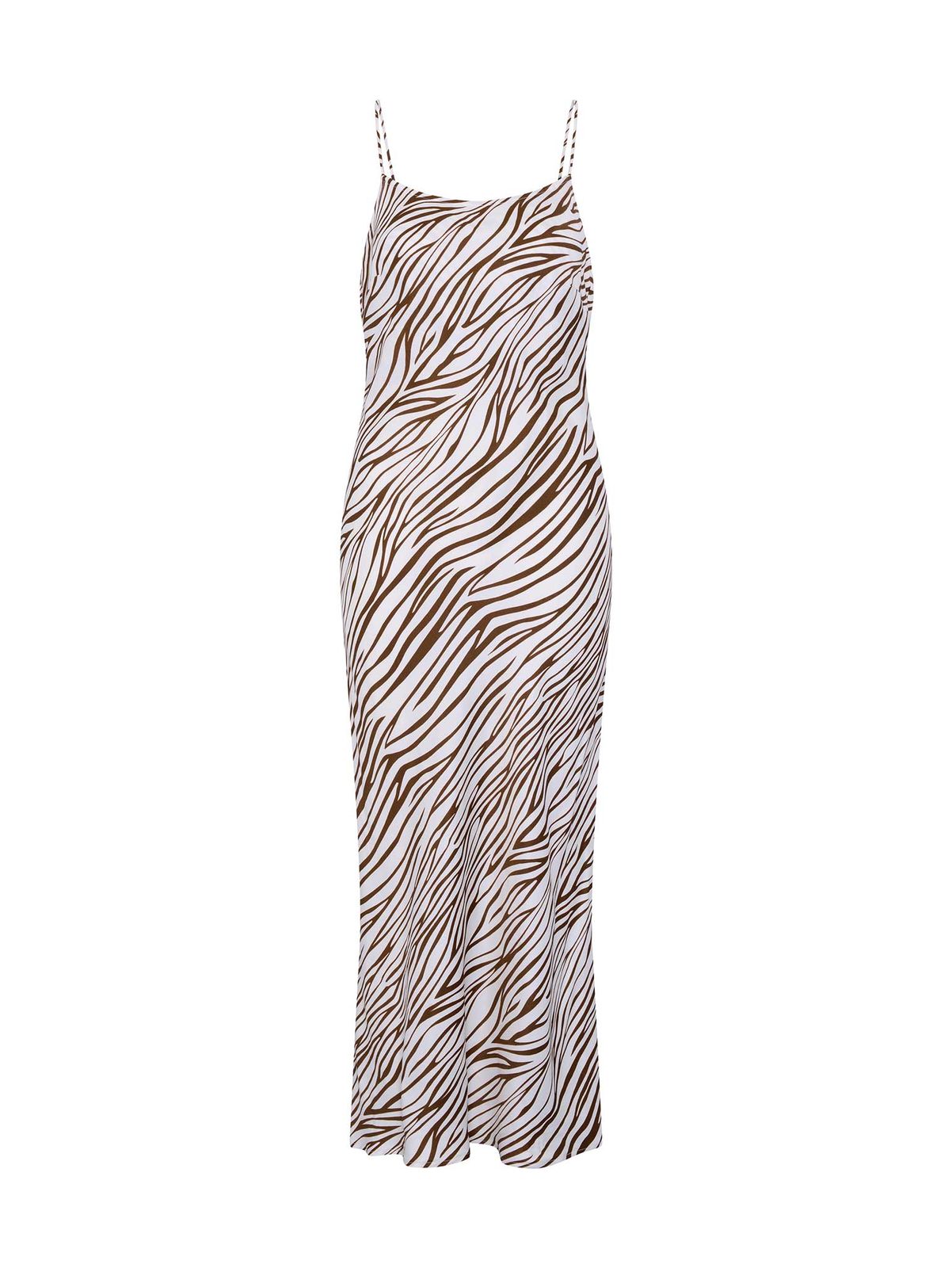 Walsh Slip Dress In Chocolate And Cream