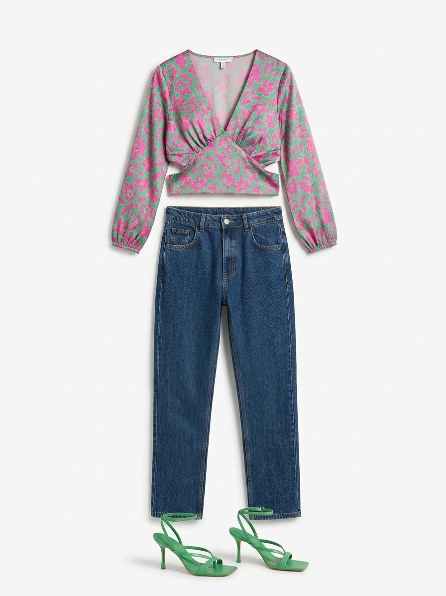 Jaliya Blouse In Pink Floral