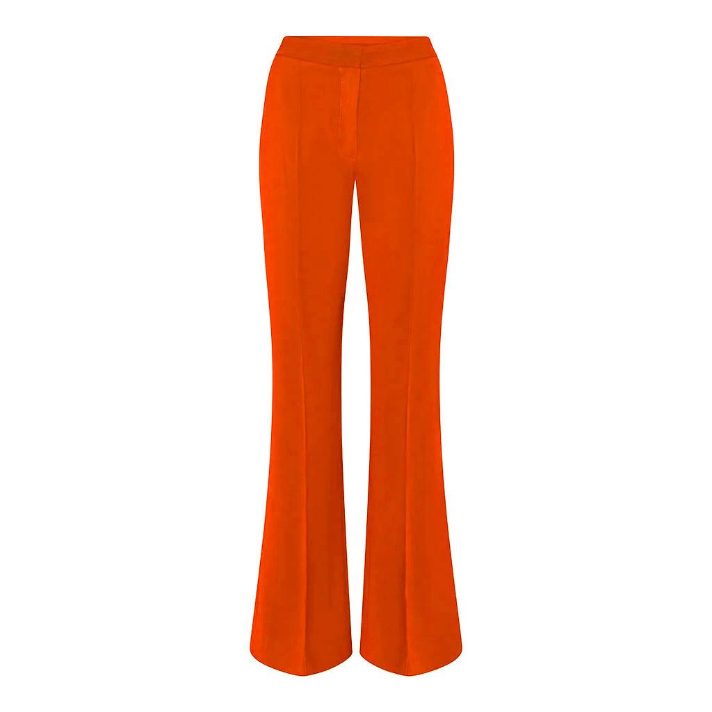Orange Flared Trousers