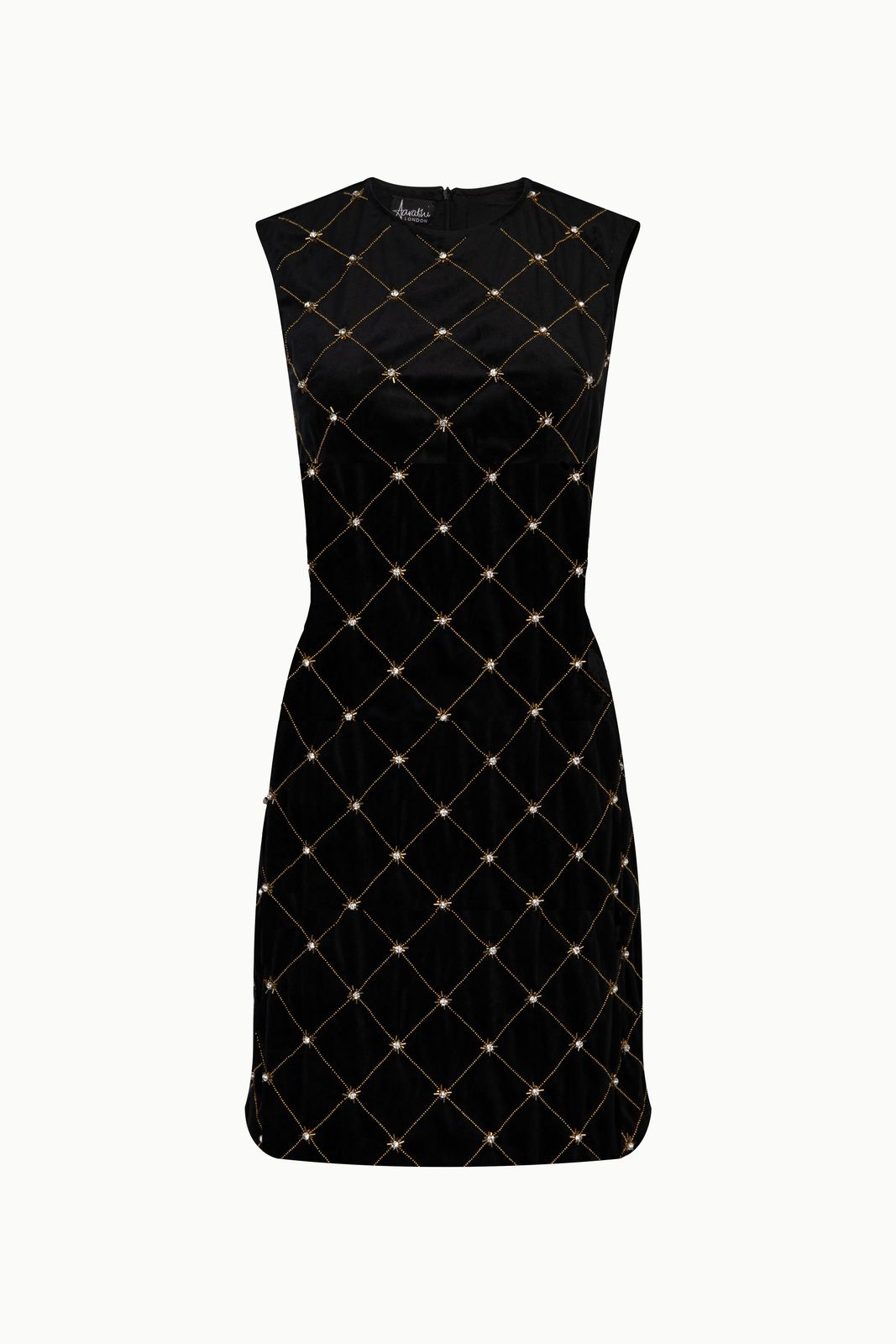 Madeline Embellished Velvet Fitted Dress
