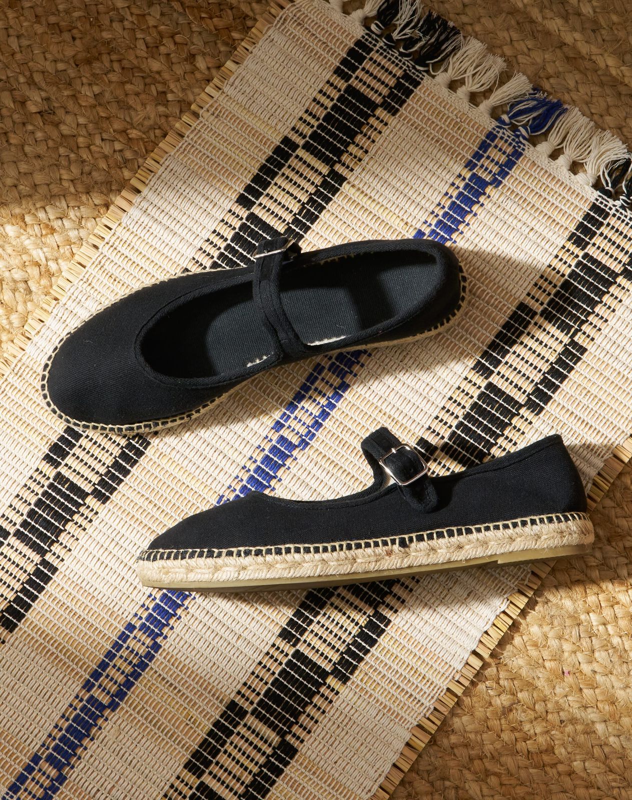 Cotton Canvas Mary Janes