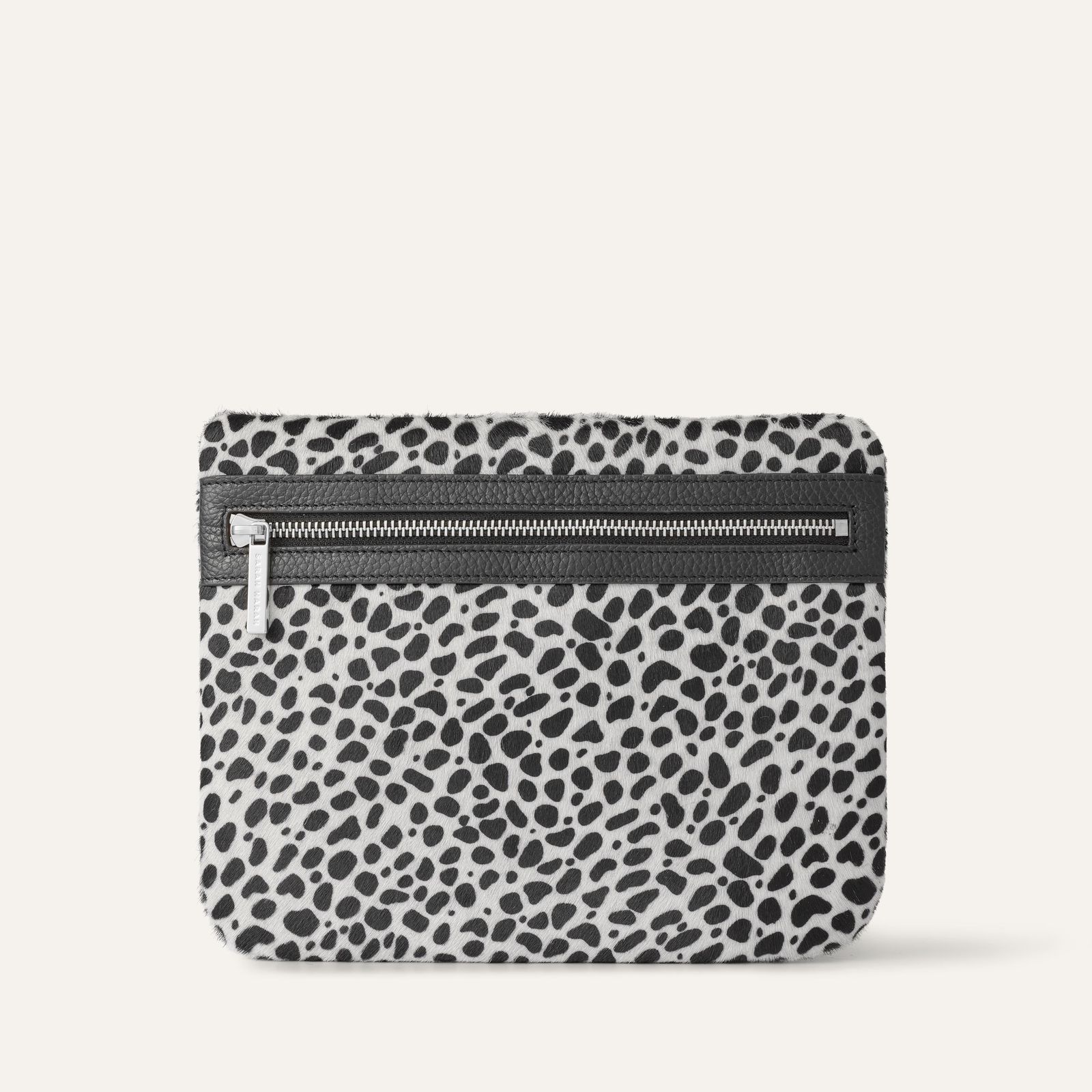 Mia Pouch | Dalmatian with Silver hardware