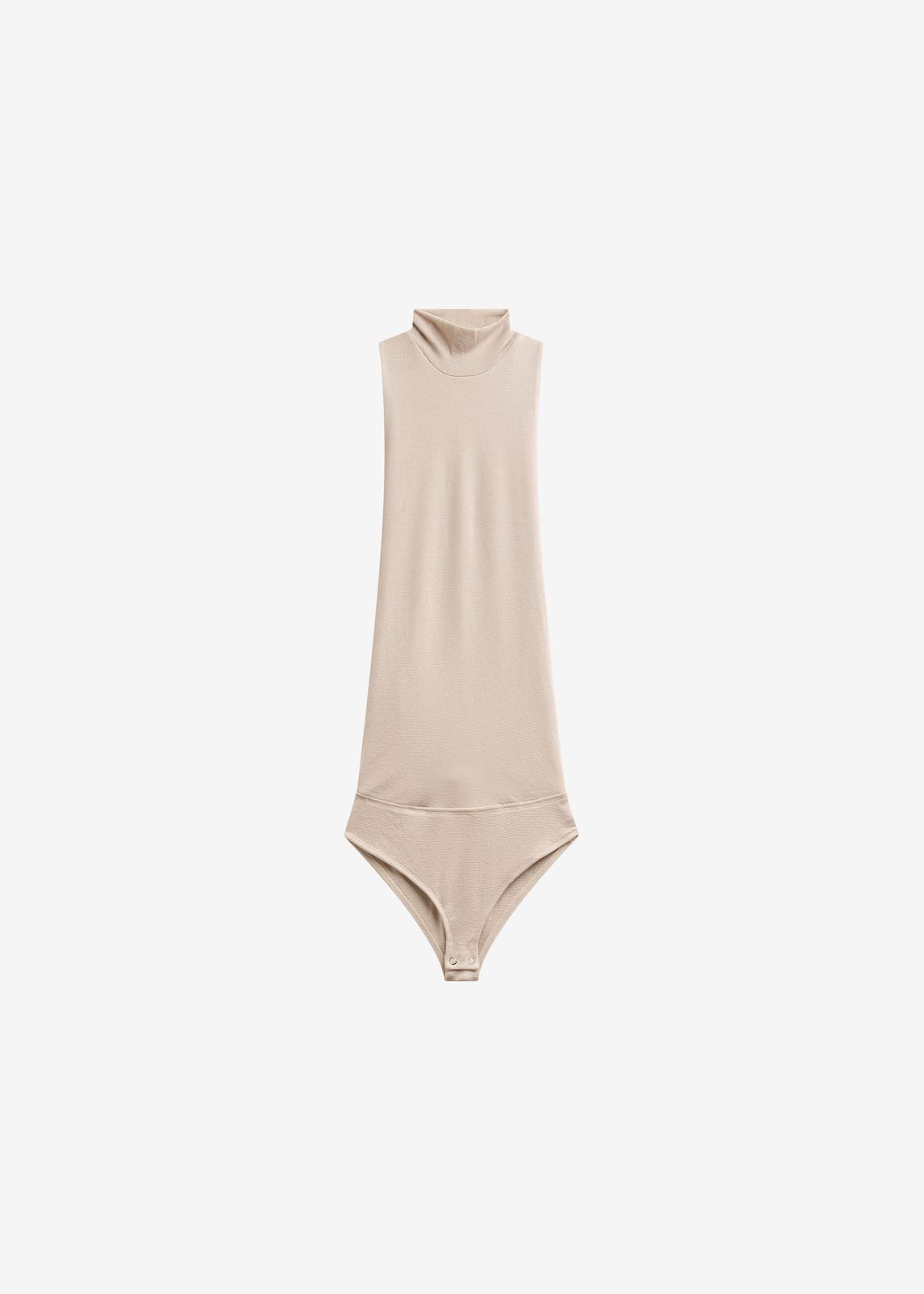 Maxen Mock Neck Bodysuit - Beige