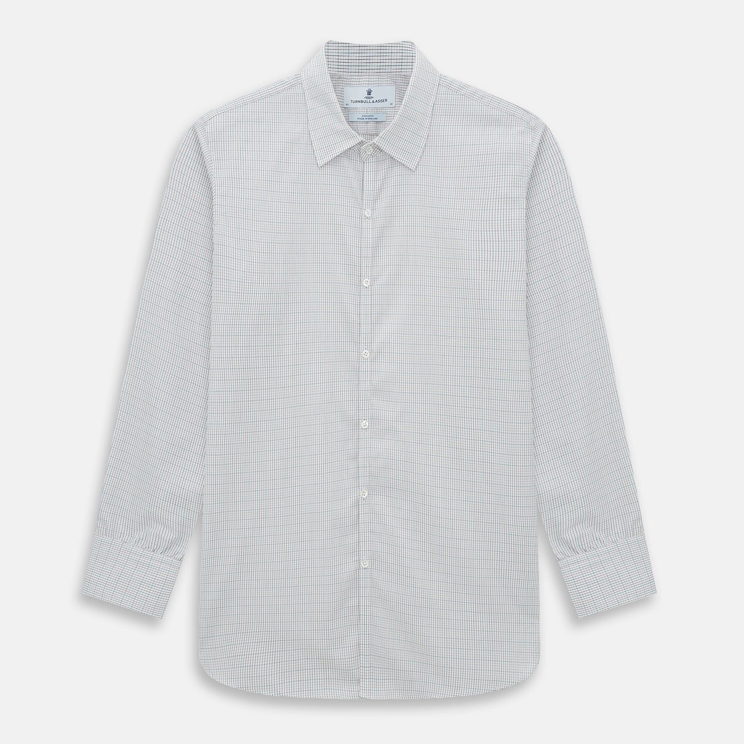 BURGUNDY AND GREEN DOUBLE GRID CHECK WESTMINSTER SHIRT