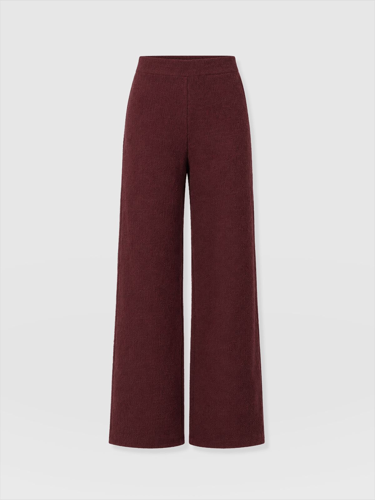 Keller Wide Leg Pant - Burgundy Boucle
