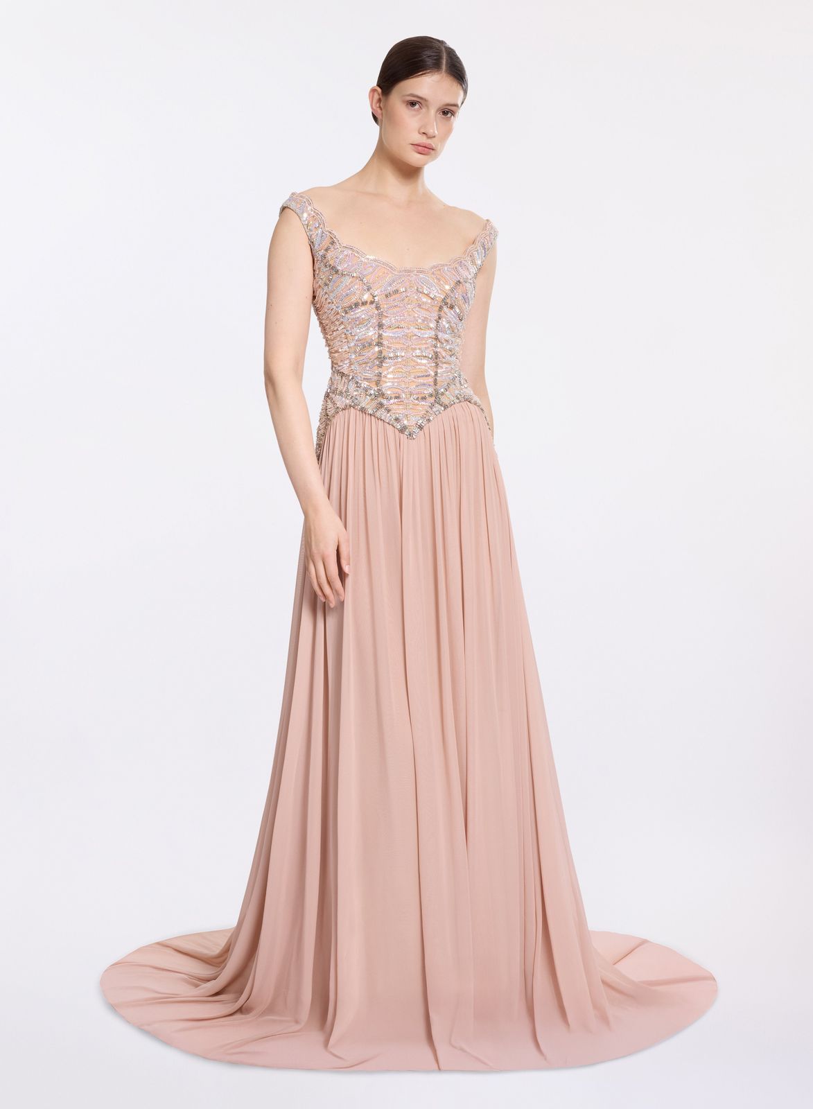 Bead Embroidered Corset Dress