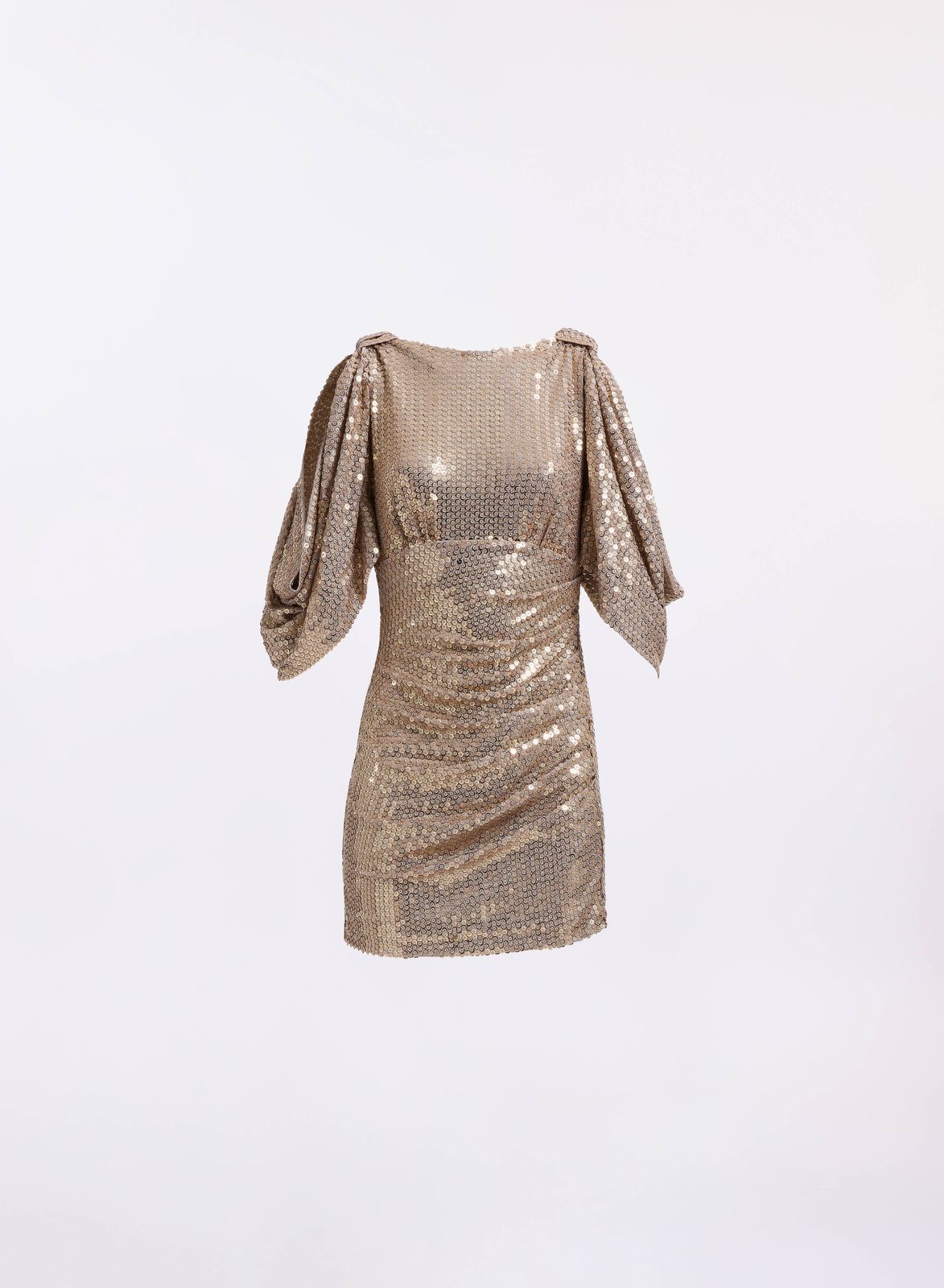 Sequined Gold Short Dress