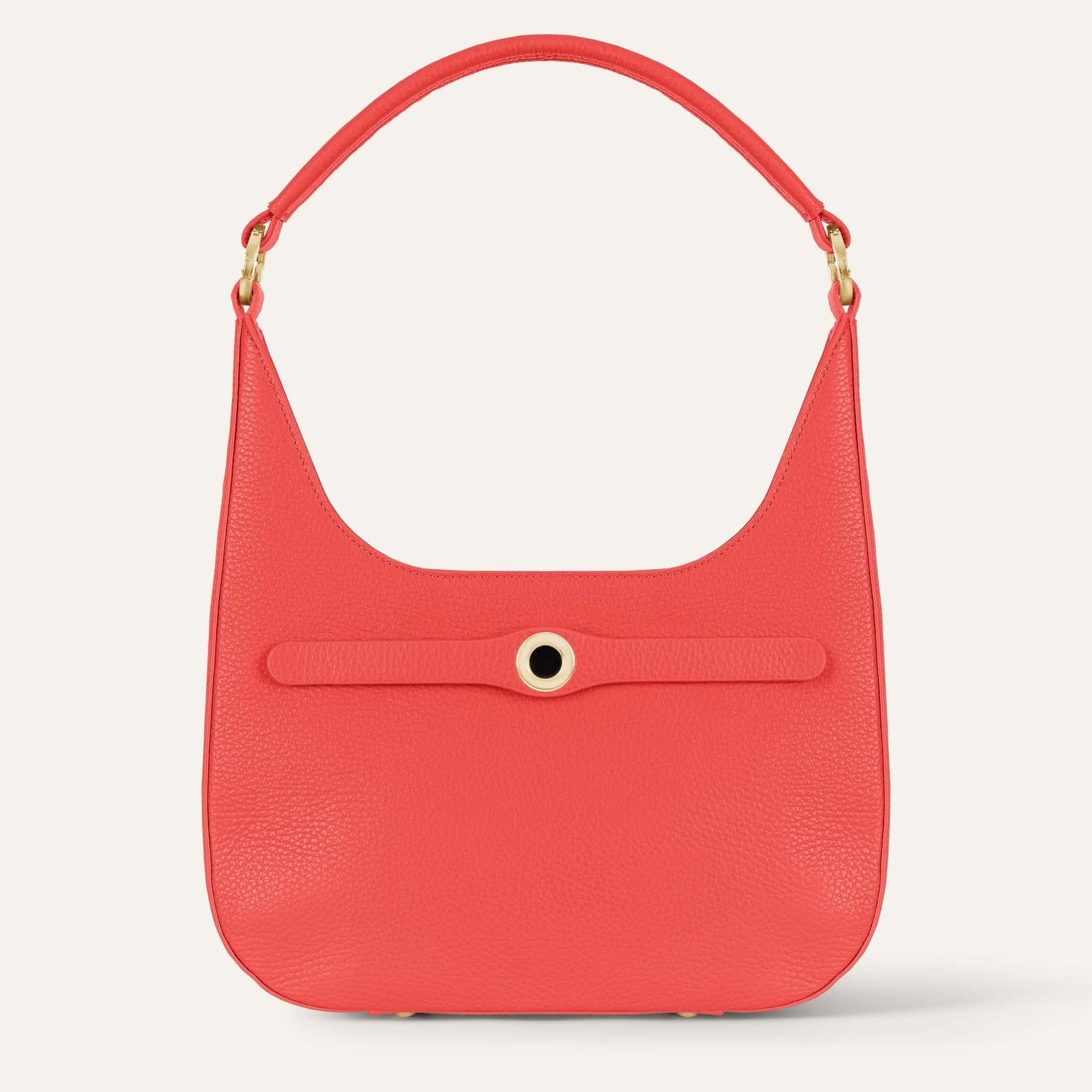 Florence Shoulder Bag | Coral with Gold hardware
