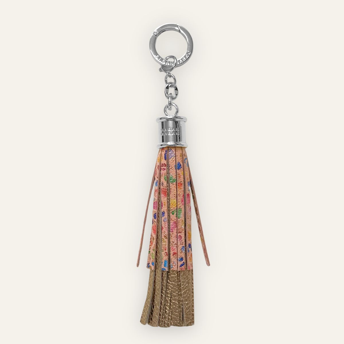 Fringe Charm | Confetti with Silver hardware