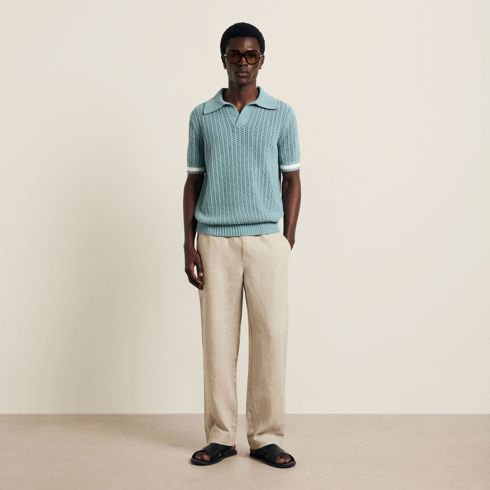 Asta Knitted Polo - Bright Blue