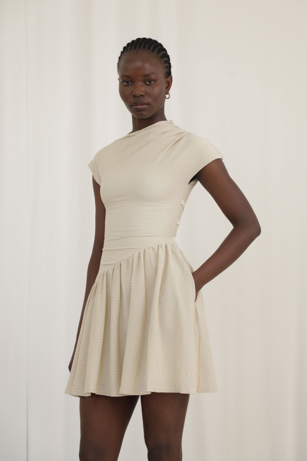 Lily Asymmetric Drop Waist Mini Dress